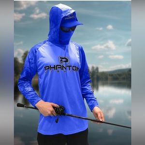 PHANTOM "TRIPLE THREAT" LONG SLEEVE PERFORMANCE WITH HOODIE/MASK (fishing shirt)